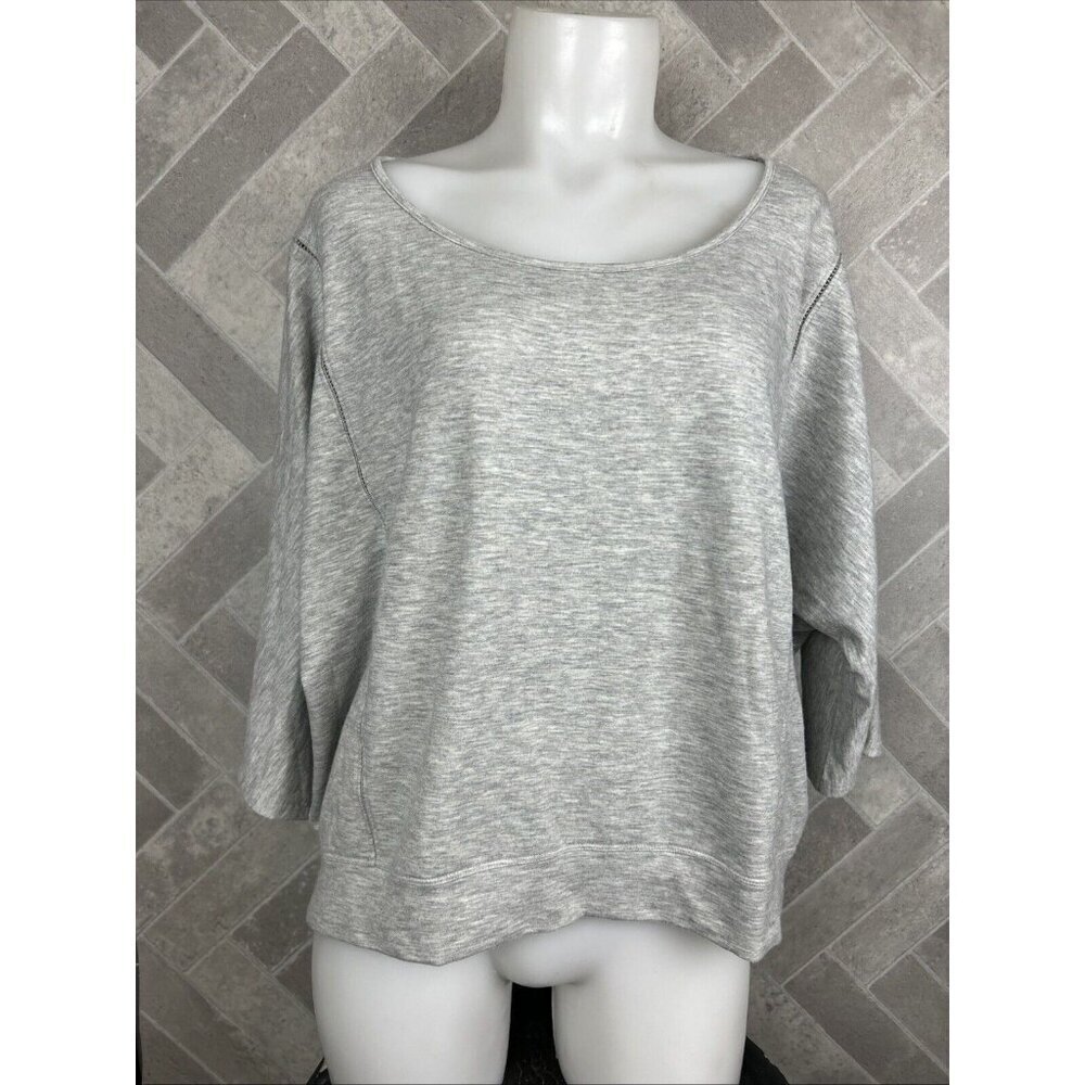 Danskin T-shirt long-sleeve size XL gray active workout Gym Wear Yoga Sweater